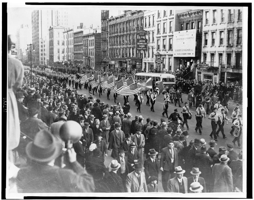 Image of 1930s Nazis Parading On Main Street